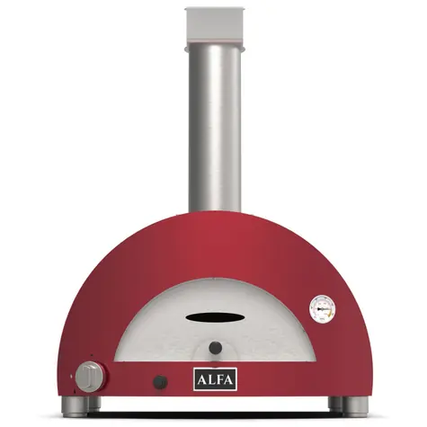 Alfa Forni Moderno 1 červená / Pec na pizzu / 500°C / 60 x 40 / na LPG 