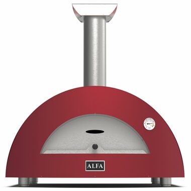 Alfa Forni Moderno 2 červená / Pec na pizzu / 500°C / 60 x 50 / na dřevo 