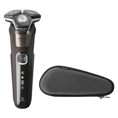 Philips S5886/30 hnědá / holicí strojek / Mokré a suché holení / Výdrž až 60 minut 