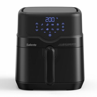 Salente HotAir černá / Horkovzdušná fritéza 2v1 / 4.3 l / 80-200°C / 8 programů