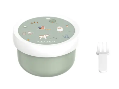 Little Dutch Box na ovoce s vidličkou Farma / Objem: 300 ml