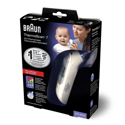 Braun ThermoScan 7 IRT 6520 / Infračervený teploměr / Age precision / 2x AA (baterie)