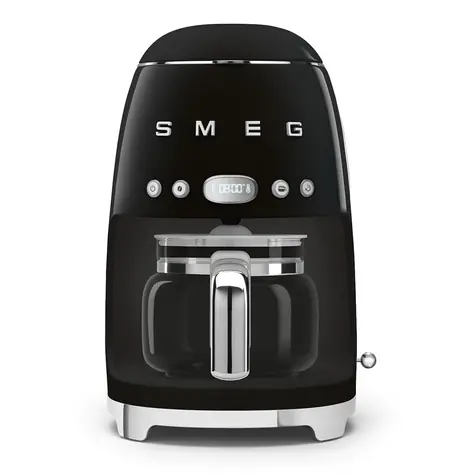SMEG 50's Retro Style černá / Kávovar na překapávanou kávu / 1050 W / 1.4 l / až 4 šálky