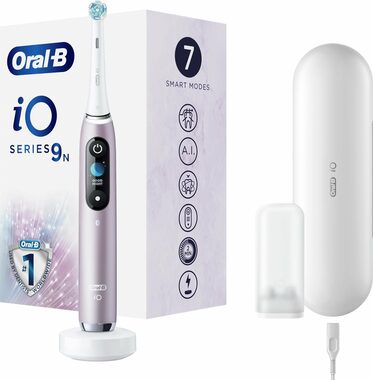 Oral-B iO Series 9 Rose Quartz / Elektrický zubní kartáček / magnetické iO / 7 režimů / AI / OLED