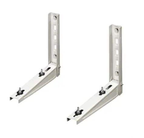 Nástěnná konzole MS118 540x400mm (1 pár) bílá / K upevnění klimatizační jednotky na fasádu / Nosnost: 140 kg