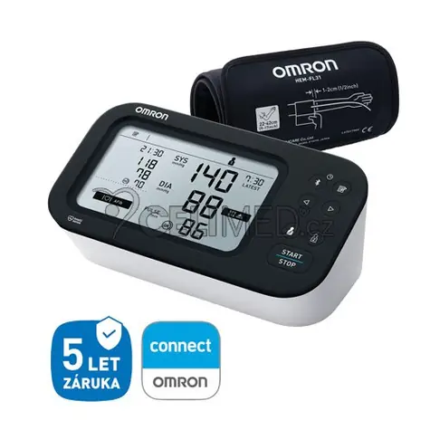 OMRON M7 Intelii IT AFib / Digitální tonometr na paži / 3. řádkový displej / paměť pro dva uživatele 