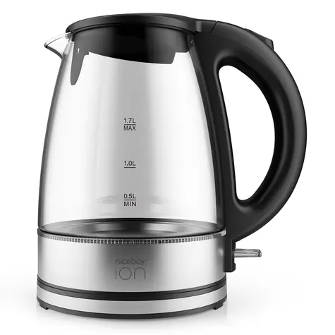 Niceboy ION Kettle K1 černá / Rychlovarná skleněná konvice /  2200W / 1.7L  / LED