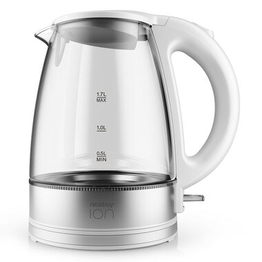 Niceboy ION Kettle K1 bílá / Rychlovarná skleněná konvice /  2200W / 1.7L  / LED