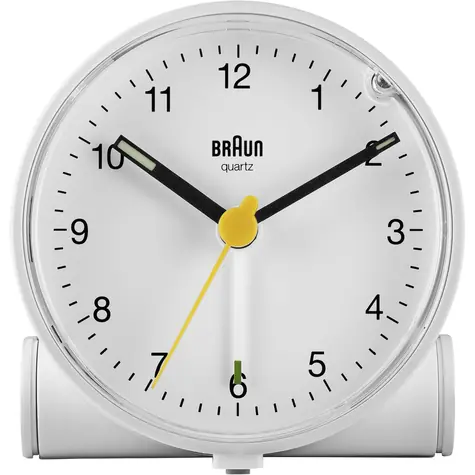 Braun BC01 bílá / Klasický budík / 1x AA baterie