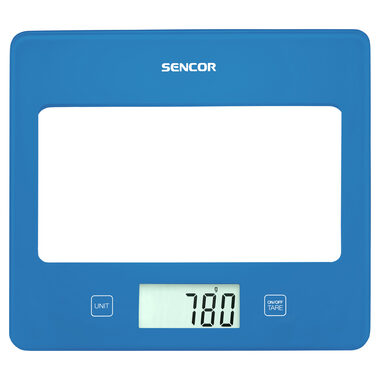 SENCOR SKS 5032BL modrá / digitální kuchyňská váha / max. 5 kg / funkce TARE / dotyk. tlačítka