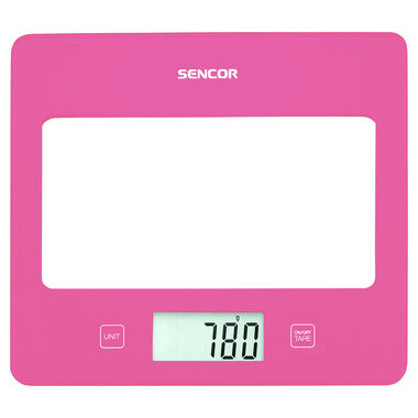 SENCOR SKS 5038RS růžová / digitální kuchyňská váha / max. 5 kg / funkce TARE / dotyk. tlačítka