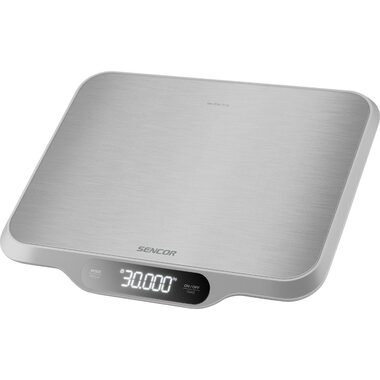 SENCOR SKS 7300 stříbrná / digitální kuchyňská váha / max. 30 kg / funkce TARE / nerez povrch