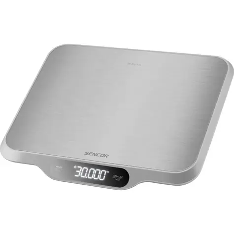 SENCOR SKS 7300 stříbrná / digitální kuchyňská váha / max. 30 kg / funkce TARE / nerez povrch