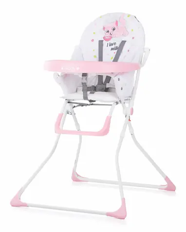 CHIPOLINO Jídelní židlička Teddy Blush / od 6 měsíců do 3 let