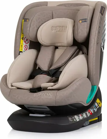 CHIPOLINO Supreme i-Size 40-150cm Isofix 360 Macadamia / autosedačka / (0-36 kg | 40 - 150 cm)
