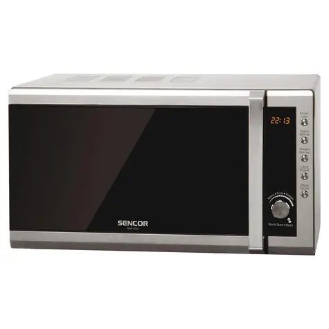 SENCOR SMW 6001DS stříbrná / Mikrovlnná trouba / 700W / 20L 