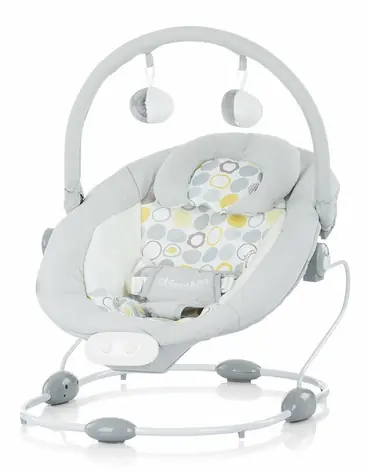 CHIPOLINO Kojenecké lehátko vibrující Siesta Grey / od 0 - 6 měsíců / do 9 kg
