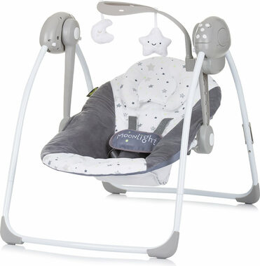 CHIPOLINO Kojenecké lehátko houpací Moonlight Ash Grey / od 0 - 6 měsíců / do 9 kg