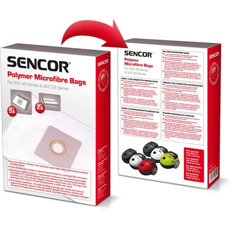 SENCOR SVCX 0452 Sáček do vysavače (5ks) / Pro vysavače SVC 45/52