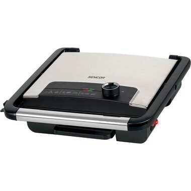 SENCOR SBG 3710SS stříbrná / Kontaktní gril / 2000 W / Regulace teploty