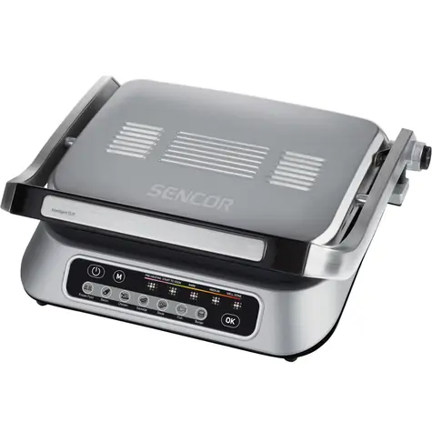 SENCOR SBG 6031SS stříbrná / Kontaktní gril / 2100 W / Regulace teploty