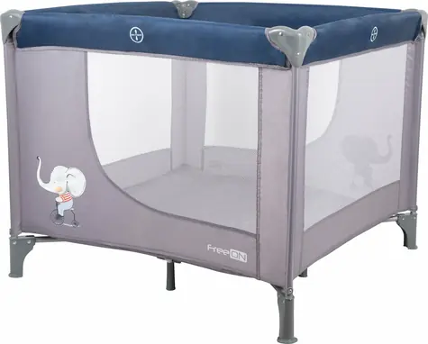 FreeON Dětská ohrádka Slon šedá/modrá / 0 - 3 let / do 15 kg