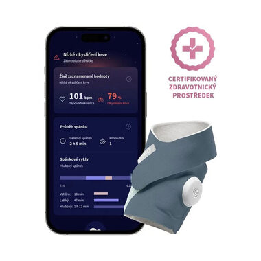 Owlet Dream Sock Bedtime Blue / Chytrá ponožka / Monitor zdraví pro dítě 