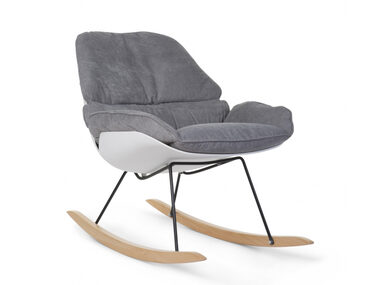 Rozbaleno - Childhome Houpací křeslo White Grey / 101 x 69 x 79 cm / rozbaleno