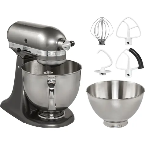 KitchenAid 5KSM175PSEMS stříbrná / Kuchyňský robot Artisan / 300W / 4.8 l / 10 rychlostí / planetární systém