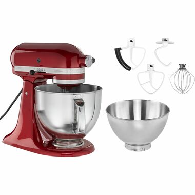 KitchenAid 5KSM175PSECA červená metalíza / Kuchyňský robot Artisan / 300W / 4.8 l / 10 rychlostí / planetární systém
