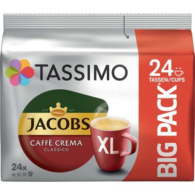Jacobs CAFFE Crema Classico XL Tassimo 24 ks / Kapslová káva 