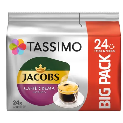 Jacobs CAFFE Crema Intenso Tassimo 24 ks / Kapslová káva 