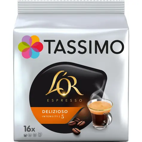 Jacobs L'OR Espresso Delizioso Tassimo 16 ks / Kapslová káva 