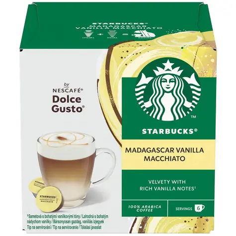 Starbucks Dolce Gusto Madagascar Vanilla Macchiato 12 ks / Kapslová káva  
