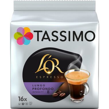 Jacobs L'OR Espresso Lungo Profondo Tassimo 16 ks / Kapslová káva 