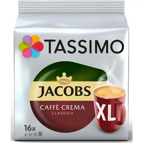 Jacobs Caffé Crema Classico Tassimo XL 16 ks / Kapslová káva 