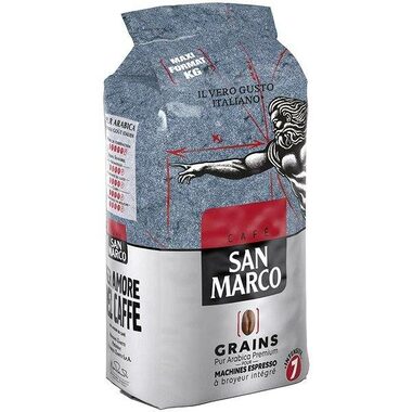 San Marco Pur Arabica Premium 1 kg / Zrnková káva / 100% Arabica 