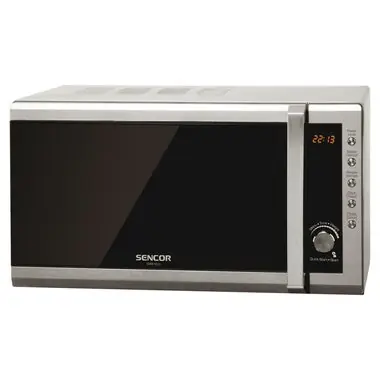 Rozbaleno - SENCOR SMW 6001DS stříbrná / Mikrovlnná trouba / 700W / 20L  / rozbaleno