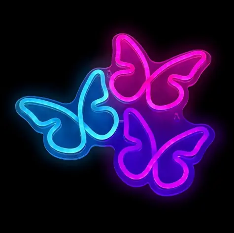 2Kids Toys LED NEON LIGHT lampička Motýli