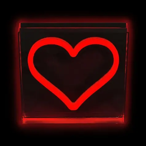 2Kids Toys LED NEON LIGHT lampička Srdce červené