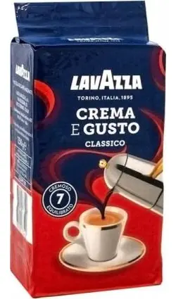 LAVAZZA Crema e Gusto 250 g / Mletá káva / směs Arabica Robusta