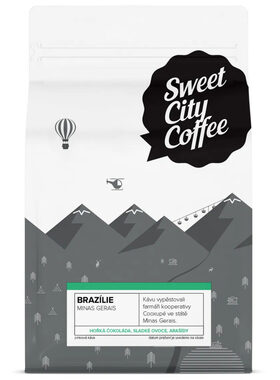 Sweet City Coffee Brazílie Santos 250 g / Zrnková káva 
