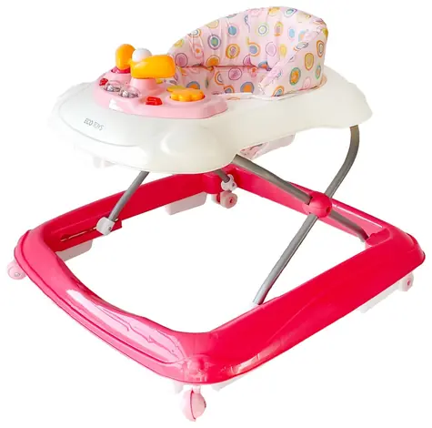 ECOTOYS Chodítko interaktivní růžové / od 6 měsíců