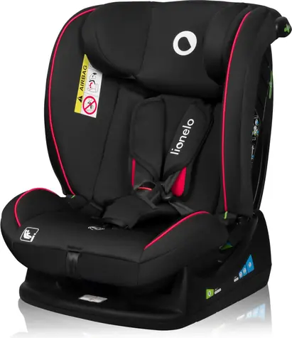 LIONELO Autosedačka Aart i-Size 40-150 cm, Black Carbon Red