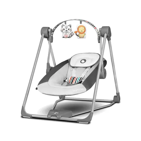 LIONELO Dětské houpací křesílko Otto Cozy Grey / od narození