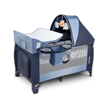 LIONELO Postýlka cestovní Sven Plus Blue Navy