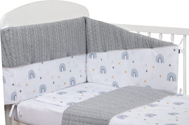 BUBABA Souprava do postýlky Duha 6dílná