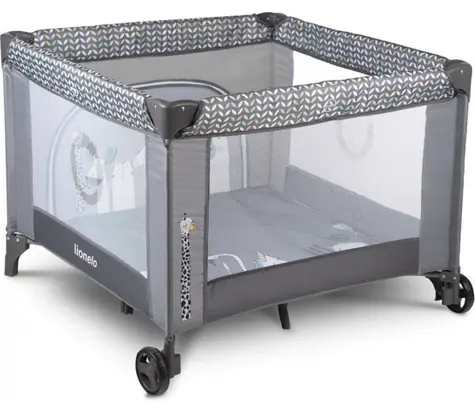 LIONELO Dětská ohrádka Lene Grey Stone