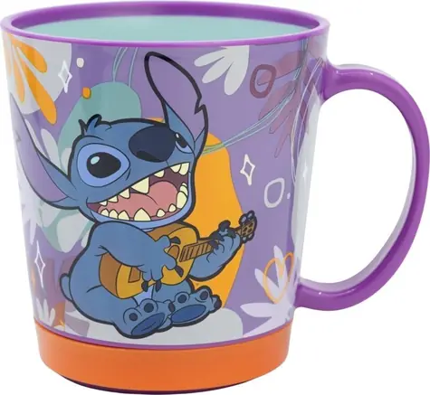 STOR Hrneček s protiskluzovým dnem 410 ml Stitch