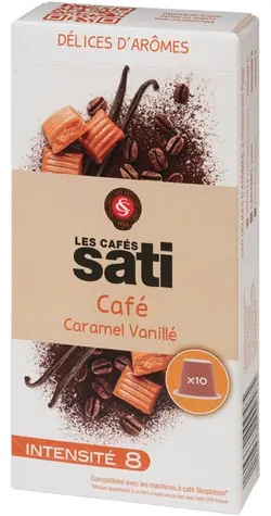 Les Cafés Sati Caramel Vanillé Nespresso 10 ks / Kapslová káva 